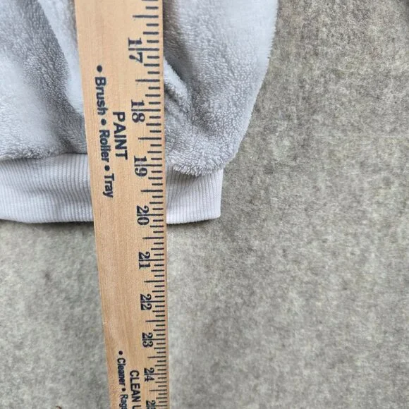 Derek Womens Snowman Fleece Hoodie Grey & Red Size M Full Zip Fun Unique - Picture 6 of 7